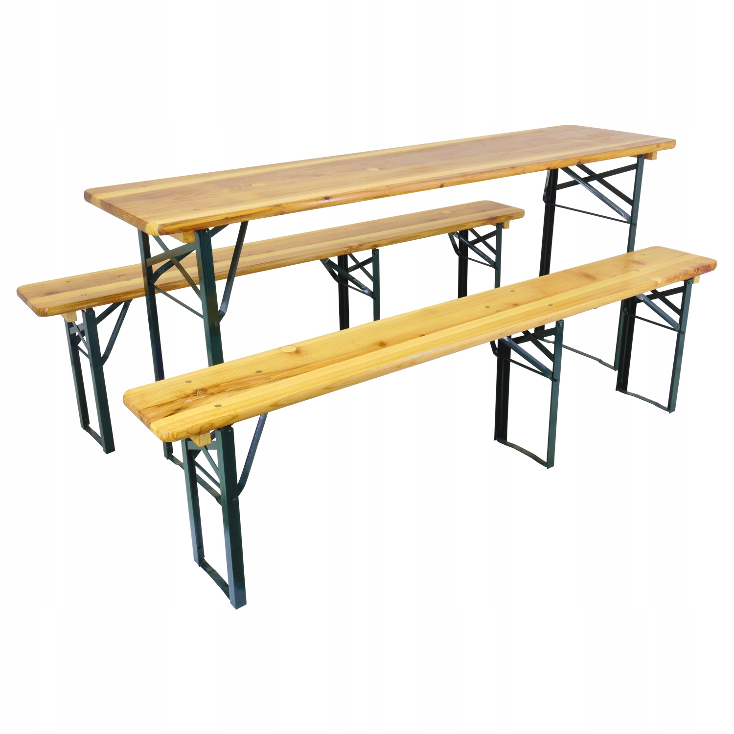 Набор Для Праздничного Столования - Стол 177 x 46 x 77 см + 2 Скамеи 177 x 23 x 47 см