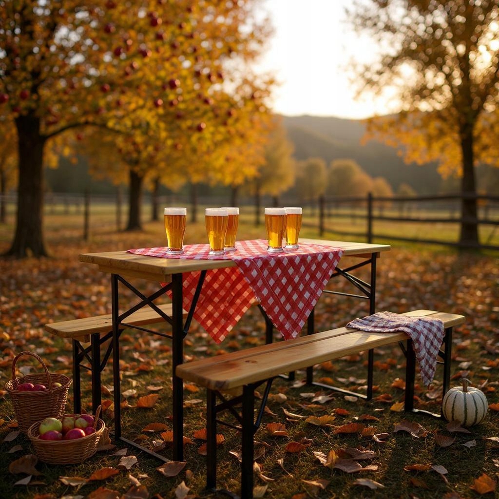 Набор Для Праздничного Столования - Стол 177 x 46 x 77 см + 2 Скамеи 177 x 23 x 47 см