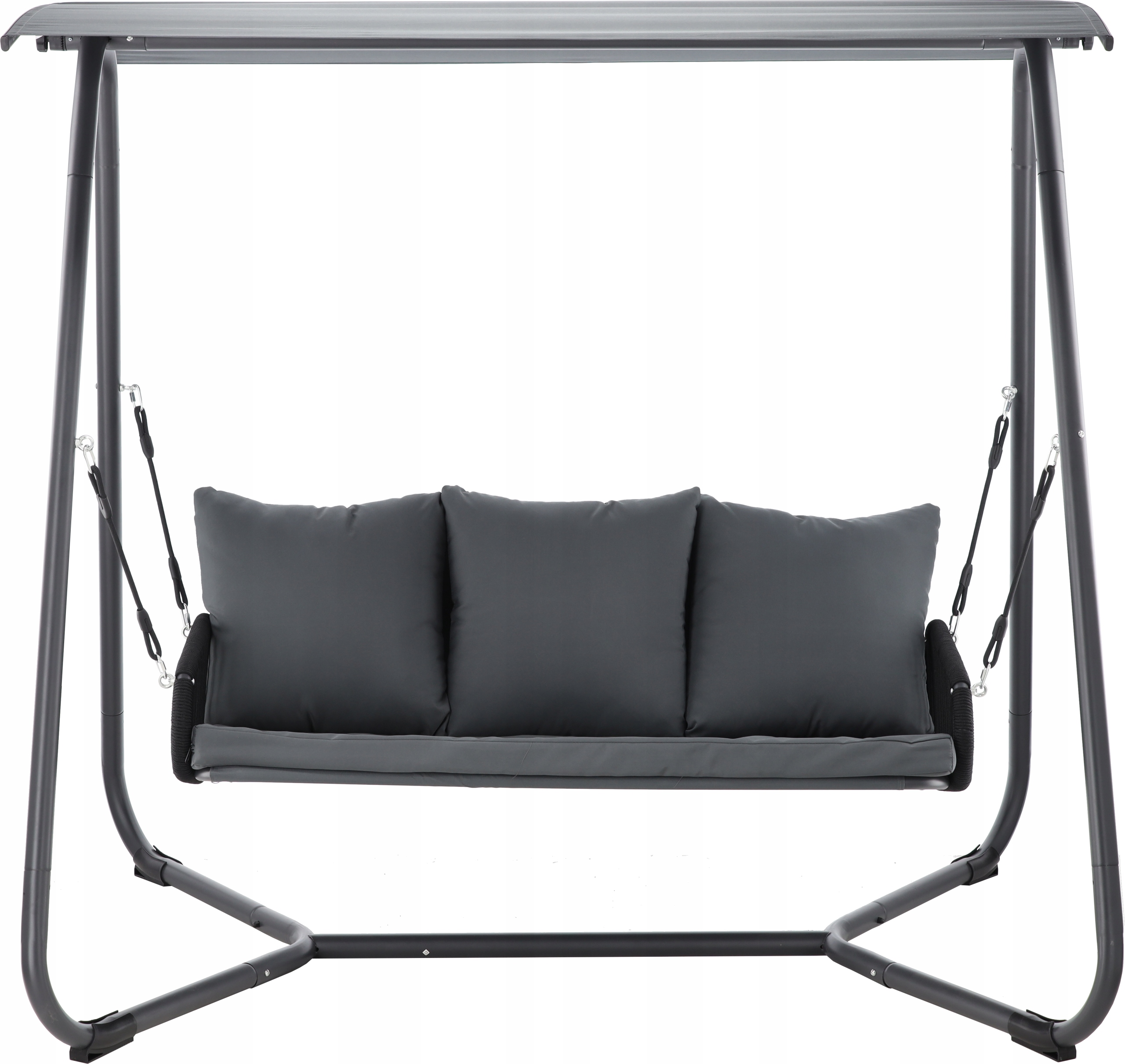 Садова Гірка З Плетеними Підліктниками 180 x 139 x 185 См Антрацитова Premium